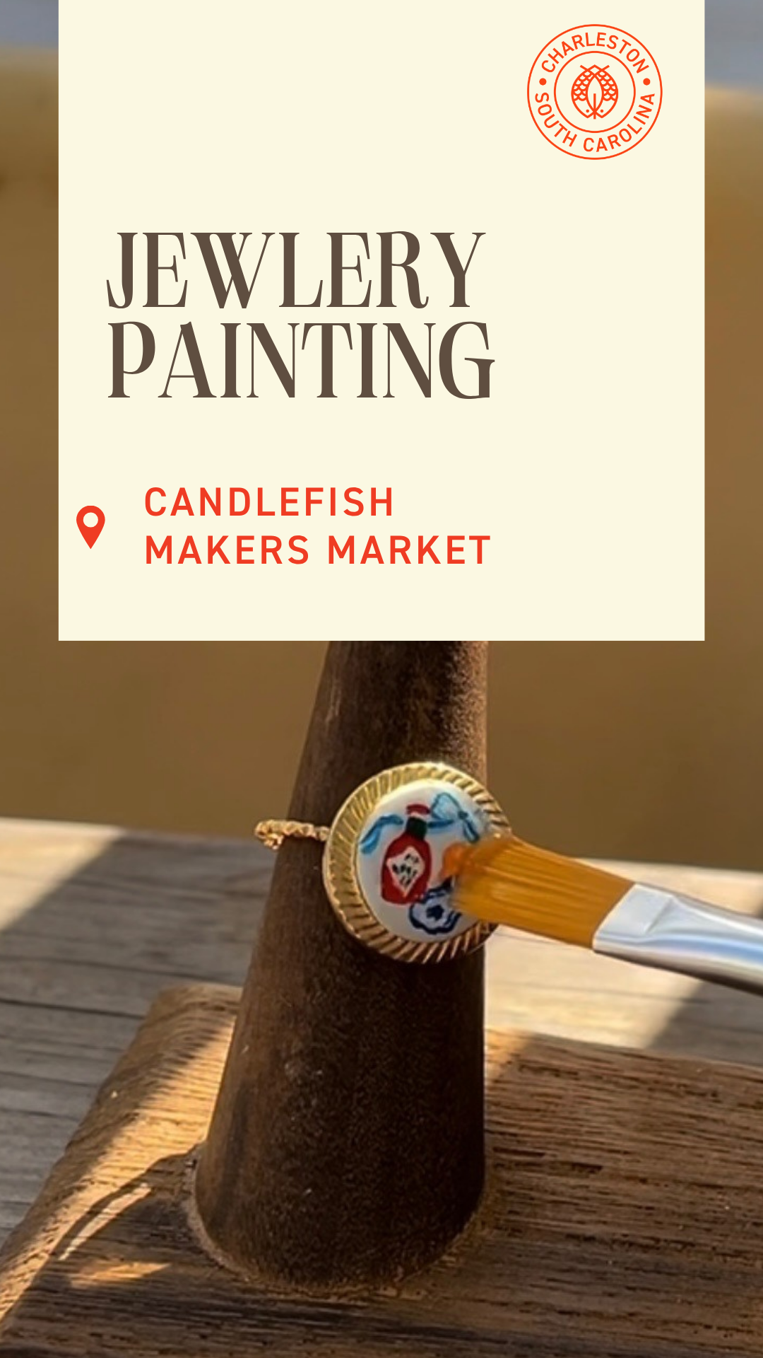 Jewelry Painting with Kelly Driver from Love from Lowcountry July 10th, 17th, 21st 5:30pm