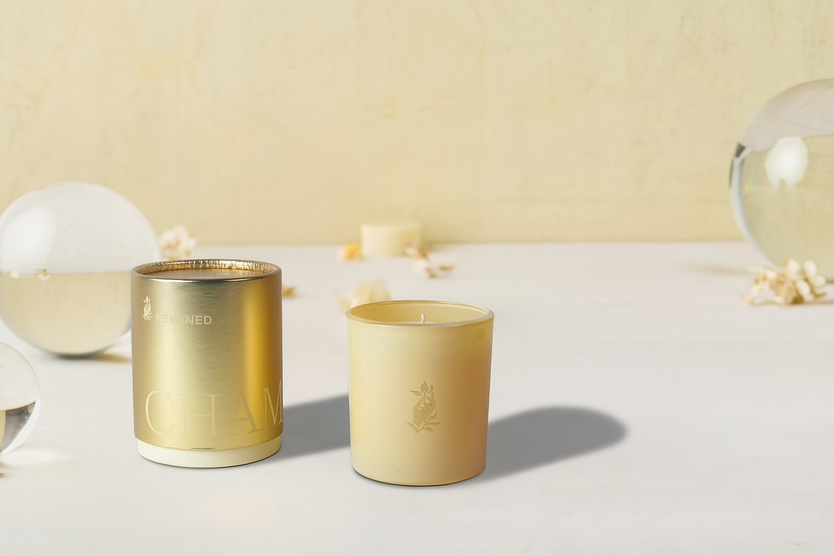 Champange Metallic Candle 5.5 oz