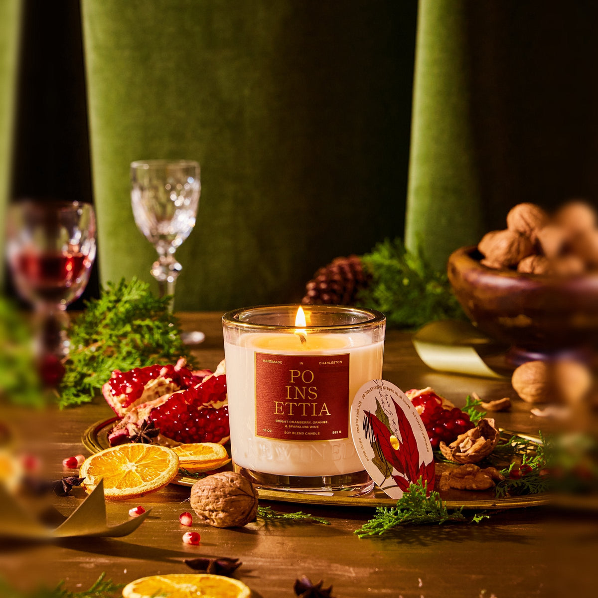 Rewined Poinsettia Candle 6 oz